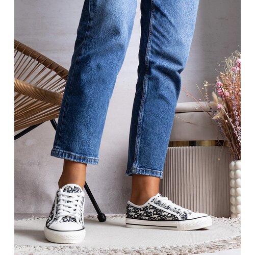 Gemre White and black women&amp;#039;s sneakers Rimmie Slike