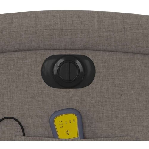 VidaXL Električni masažni naslonjač na podizanje od tkanine smeđesivi Slike