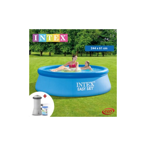 Intex Bazen; Easy Set; 244 x 61 cm + PUMPA Slike