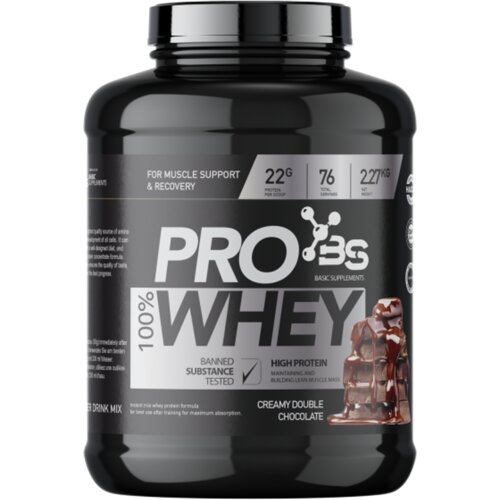 Basic Supplements 100% PRO WHEY 2.27KG - Creamy Double Chocolate Cene