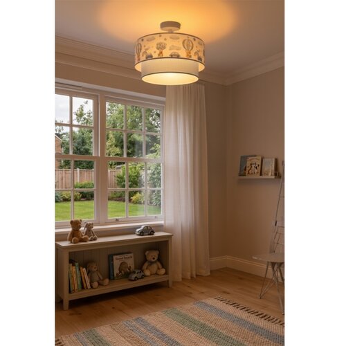  Brilagi-LED Dečiji plafonski luster BOBO 1xE27/10W/230V &amp;Oslash;40cm krem./plava/meda. Slike