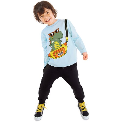 Denokids Dino Boy's T-shirt Sweatpants Set Slike