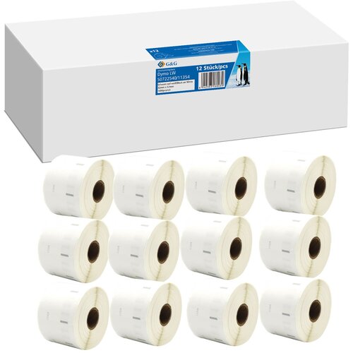 G&g 12x Etiketten 32mm x 57mm sw komp. m. Dymo 11354/ s0722540 Cene