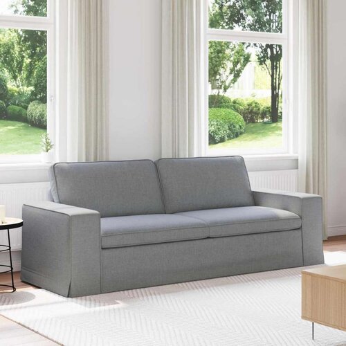 SOFA Svijetlo siva 222 x 80 x 82 cm Metal Cijene