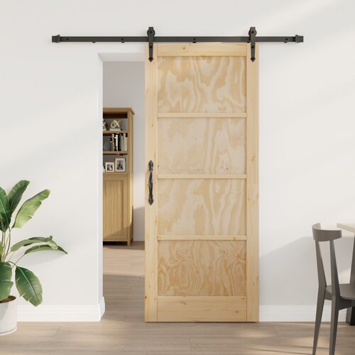 vidaXL drsna vrata z opremo 83x202 cm iz masivnega borovega lesa, notranja vrata 'ORKDAL'83x202x4 cm iz masivnega borovega lesa Cene
