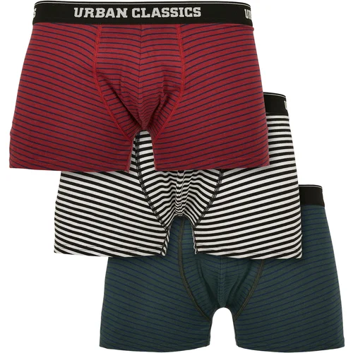 Urban Classics Boxer shorts 3-pack btlgrn/dkblu+bur/dkblu+wht/blk