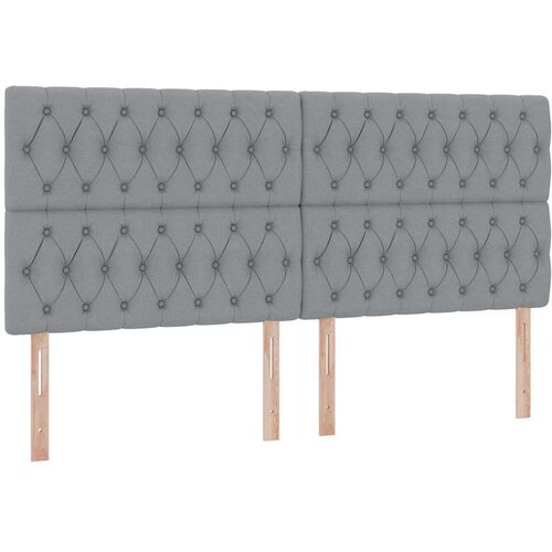  Krevet s od storage Svijetlo siva 200 x 200 cm Lažna koža Slike