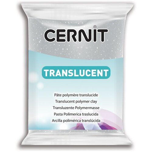 Cernit masa za modelovanje TRANSLUCENT 56g | silver glitter Slike