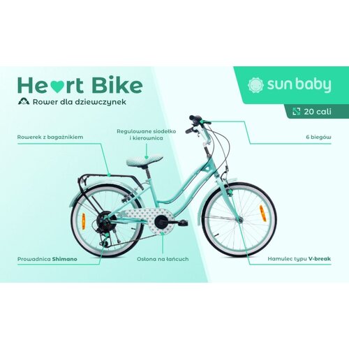 Dječji bicikl 20&amp;quot; Heart Bike tirkizni Slike