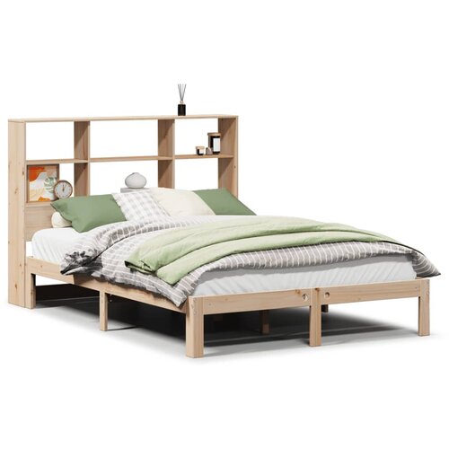 vidaXL Krevet s regalom za knjige bez madraca 150 x 200 cm od borovine Cene