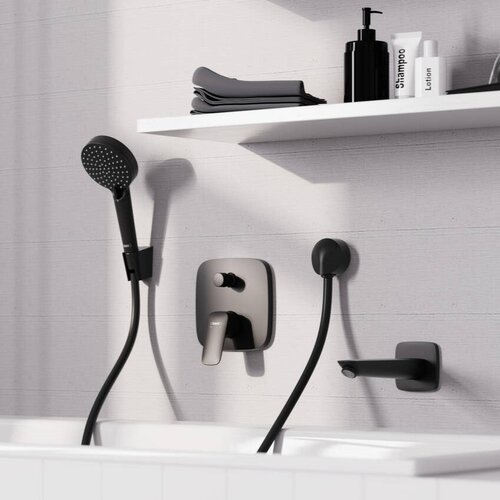 Hansgrohe 71405670 logis pokrivna plo&amp;scaron;ča črna Slike