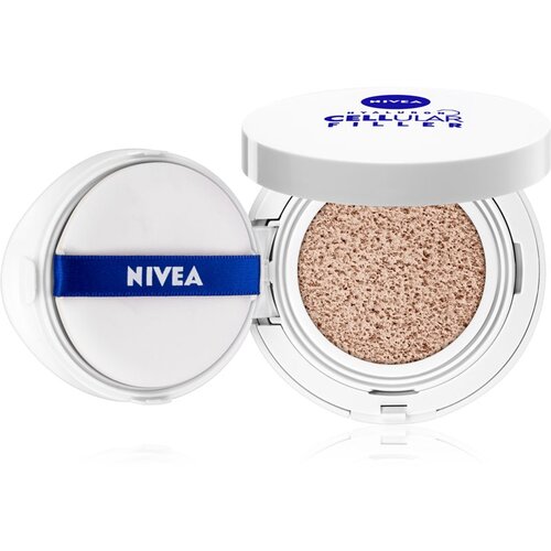 Nivea Hyaluron Cellular Filler 3in1 Care Cushion SPF15 nežna podlaga z blazinico 3v1 15 g odtenek 03 Dark Slike