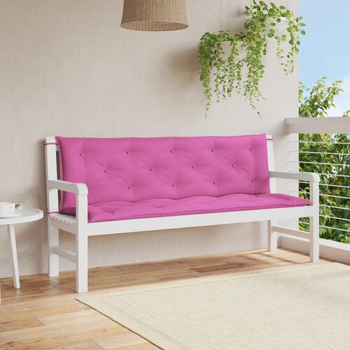  Jastuci za vrtnu klupu 2 kom ružičasti 150x50x7 cm tkanina Cene