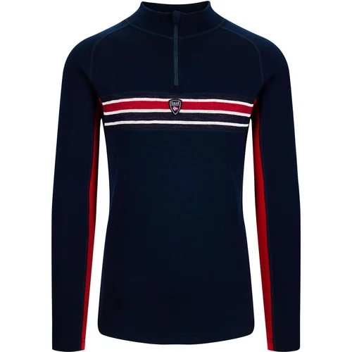 Dale of Norway Aksla Mens Half Zip Baselayer Navy/Red/Off White L Džemper