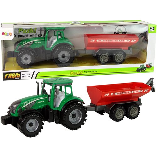 Green Tractor with Red Trailer Fractal Drive Slike