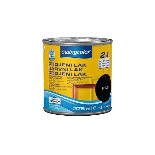 SWINGCOLOR Akrilni barvni lak (svilenkasto mat; barva: črna; 375 ml) Slike