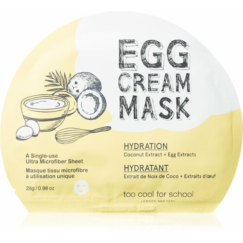 TOO COOL FOR SCHOOL EGG cream mask hydration 28g Slike
