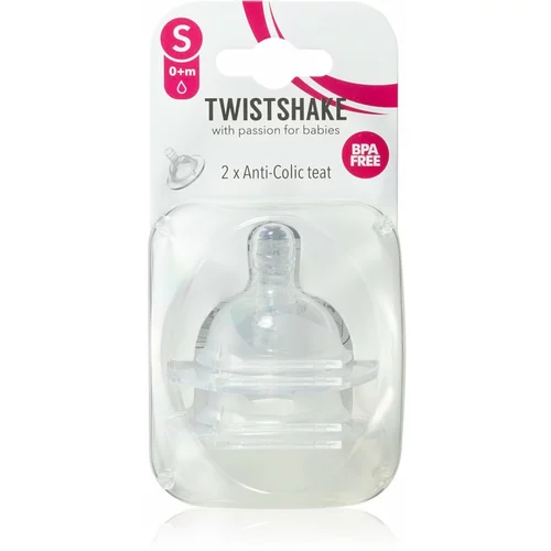 Twistshake Anti-Colic Teat cucelj za stekleničko Small 0m+ 2 kos