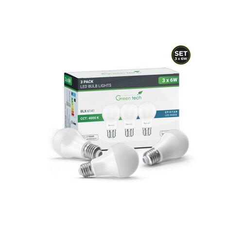 Greentech LED Å½ARULJE 3/1 6W 4000K E27 EPISTAR IP40 A60 BLX-6141 Cijene