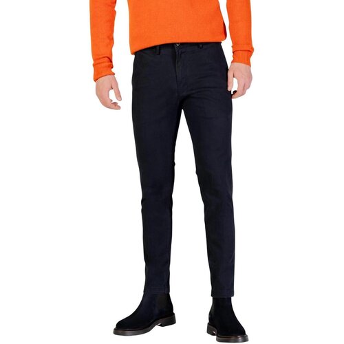Borghese Hlače Chino / Carrot Chino - Slim Fit 5WPA01 07CO126M Modra Cene