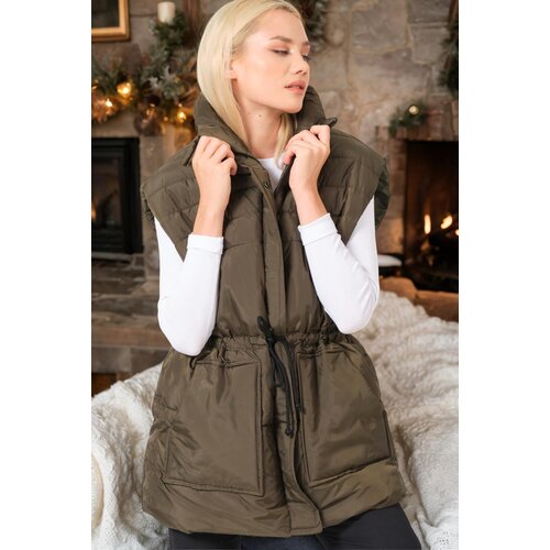 Dewberry Z6747 WOMEN'S VEST-PLAIN KHAKI Cijene