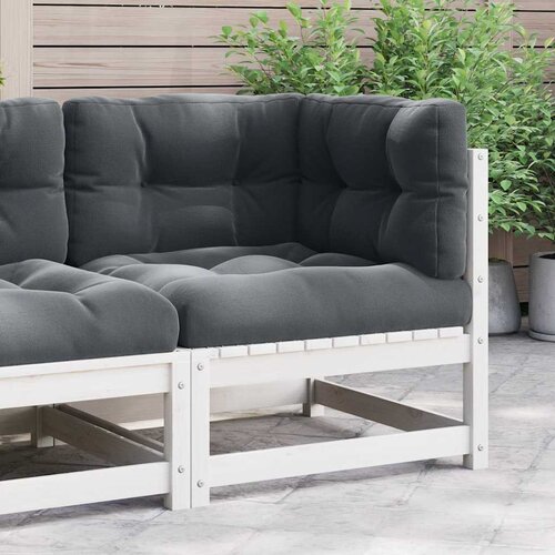  Kutna vrtna sofa s antracit jastucima od masivne borovine Cene