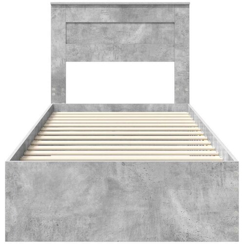  Okvir za krevet s uzglavljem Betonski sivi 90 x 200 cm Slike