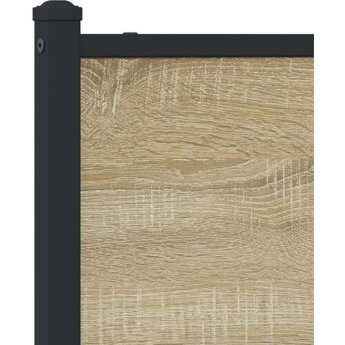 VidaXL metalni okvir kreveta s uzglavljem boja hrasta sonome 140x190cm Slike