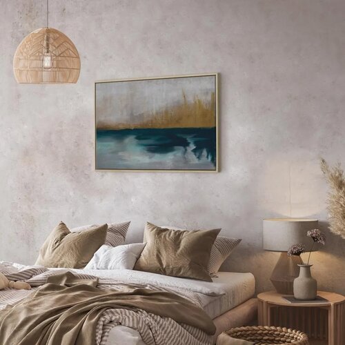  Slika - Golden Grasses (1 Part) Wide 120x80 U prirodnom drvenom okviru Cene