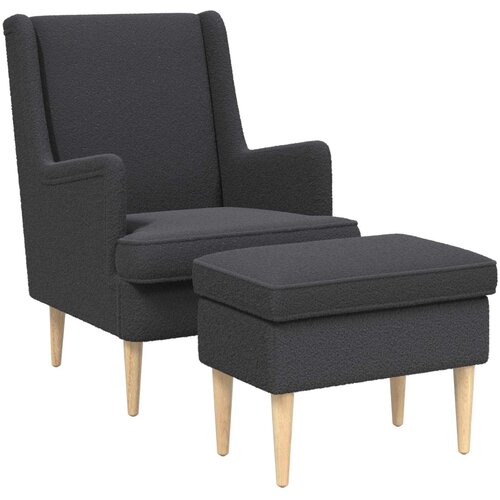  Fotelja s footstoolom 2 kom. Boucl&amp;eacute; 79 x 79 x 87,5 cm Slike