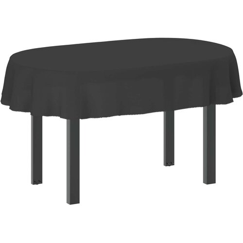  Tkanina za stol 5 kom. Ovalni Tamnosiva 130 x 180 cm Poliester Cene