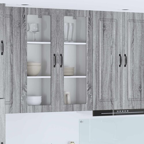  Zidni stakleni ormarić PORTO Siva Sonoma 40 x 31 x 100 cm Cijene