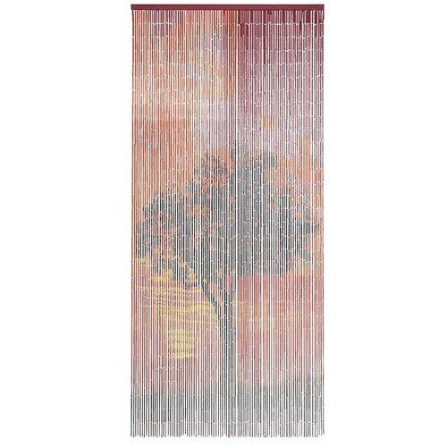 CONACORD Zavesa s perlicami Sunrise (Rdeče barve/oranžne/črne barve, 90 x 200 cm, Bambusove palčke) Slike