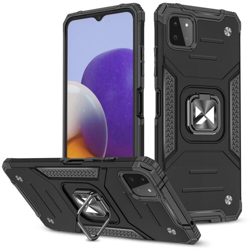 HURTEL Etui ovitek robusten Ring Armor za Samsung Galaxy A22 4G črn, (20474707) Cene