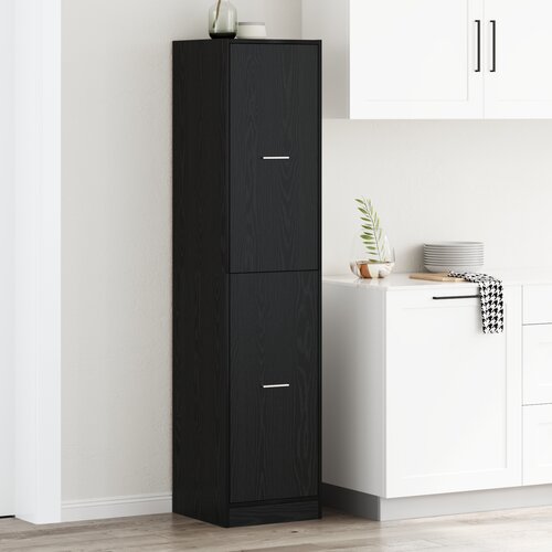 VidaXL apotekarski ormar crni hrast 40x41x174,5 cm inženjersko drvo Slike