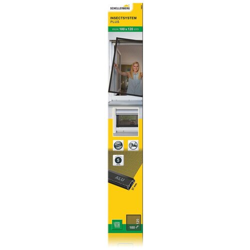 SCHELLENBERG komarnik za okno z aluminijastim okvirjem plus 100X120 antracit Slike