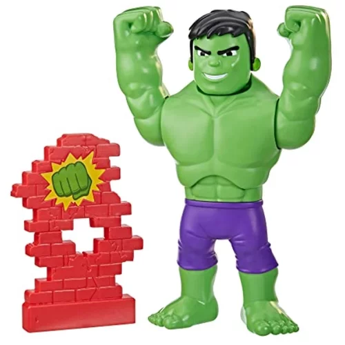 Marvel Hasbro Spidey in njegovi neverjetni prijatelji Power Smash Hulk predšolska igrača, Akcijska figura Hulk, ki se spreminja v obrazu, starost 3+, Multicolor (F5067), (20838018)