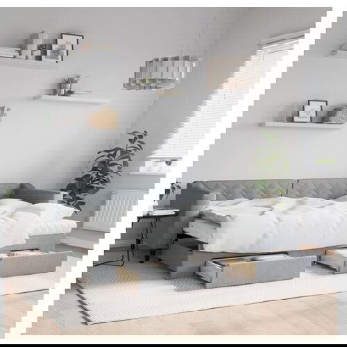 VidaXL Dnevni krevet na razvlačenje svjetlosivi 80 x 200 cm od tkanine Slike