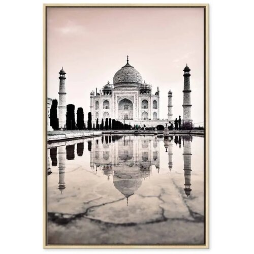  Slika - Taj Mahal (1 Part) Vertical 60x90 U prirodnom drvenom okviru Slike