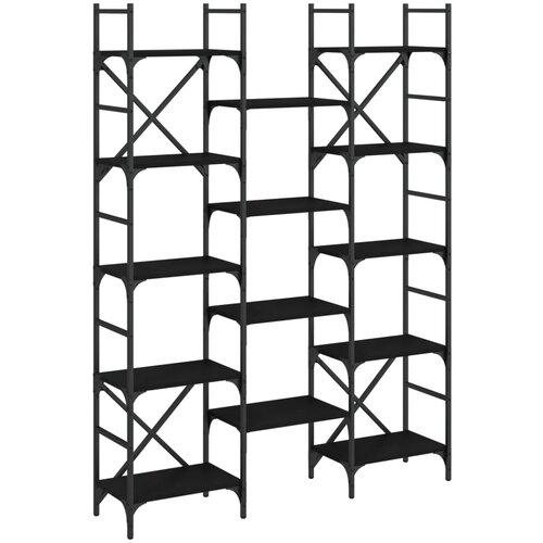 Maison Chic Knjižna omara - Knjižna polica - Knjižni regal črna 127,5x28,5x172,5 cm inženirski les, (21723206) Cene