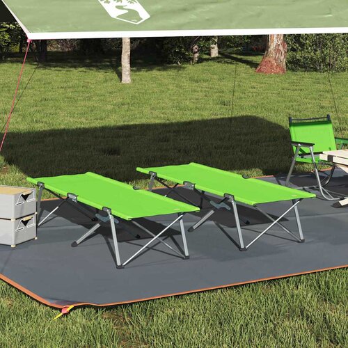  Sklopivi kamperski krevet 2 pcs Zelena 194 x 62,5 x 42,5 cm Cijene
