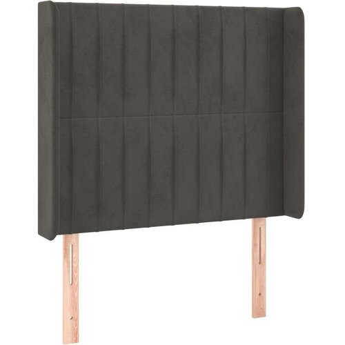  Uzglavlje tamnosivo 103x16x118/128 cm bar&amp;scaron;unasto Slike