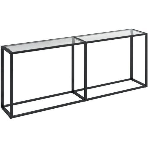 Maison Chic konzolna miza - miza ob steni prozorna 200x35x75,5 cm kaljeno steklo, (21785744) Slike