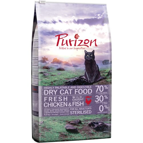 Purizon Adult Sterilised piščanec & riba - brez žit - 6,5 kg Cene