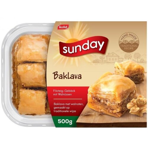 Nepoznato SUNDAY baklava sa orasima i puterom 500g Slike