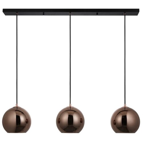  Endon 102929 - Visilica na sajli BOLI 3xE27/10W/230V crna/zadimljeno braon Slike