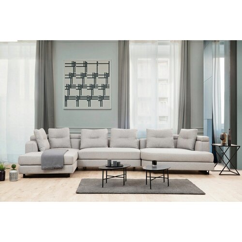 Atelier Del Sofa padova Corner-2-Left - light grey light grey corner sofa Cene