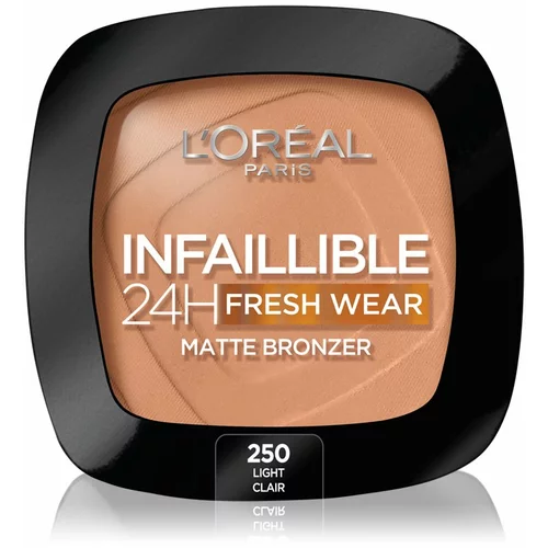 L´Oréal Paris Infaillible 24H Fresh Wear Matte Bronzer bronzer 9 g nijansa 250 Light
