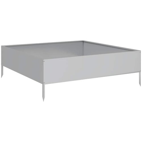  Povi&amp;scaron;ena vrtna gredica 100x100x33,5 cm pocinčani čelik Slike