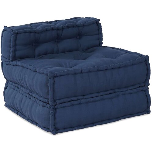  Modularni Poufovi 4 kom Indigo Tkanina Slike